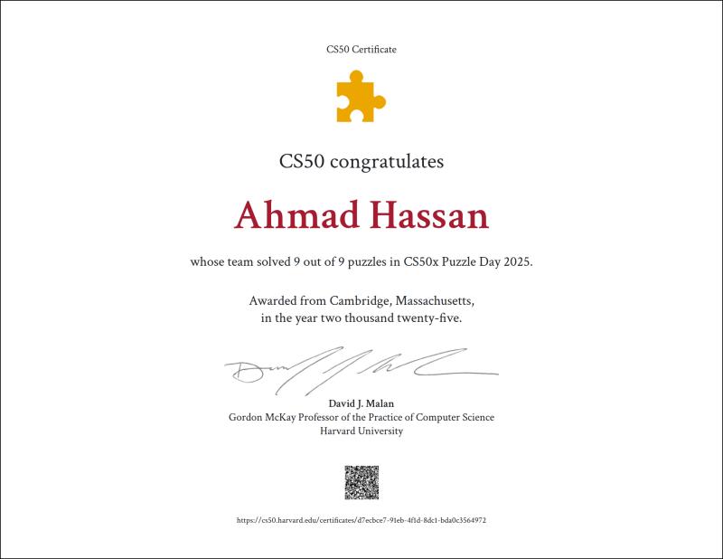 CS50x Puzzle Day 2025